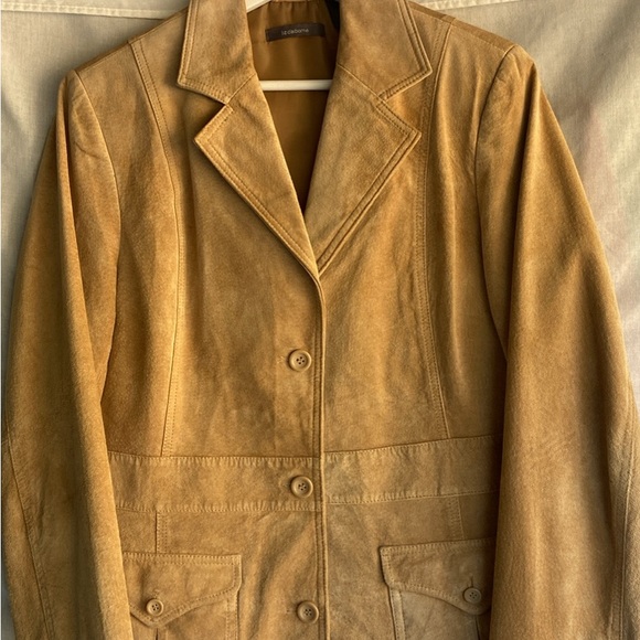 Liz Claiborne Jackets & Blazers - Liz Claiborne Suede Leather Jacket in Camel Brown